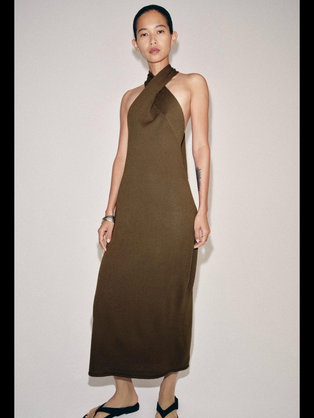 ZARA -NWT ❗️KNIT Halter Midi Dress - Timeless Minimalist Style